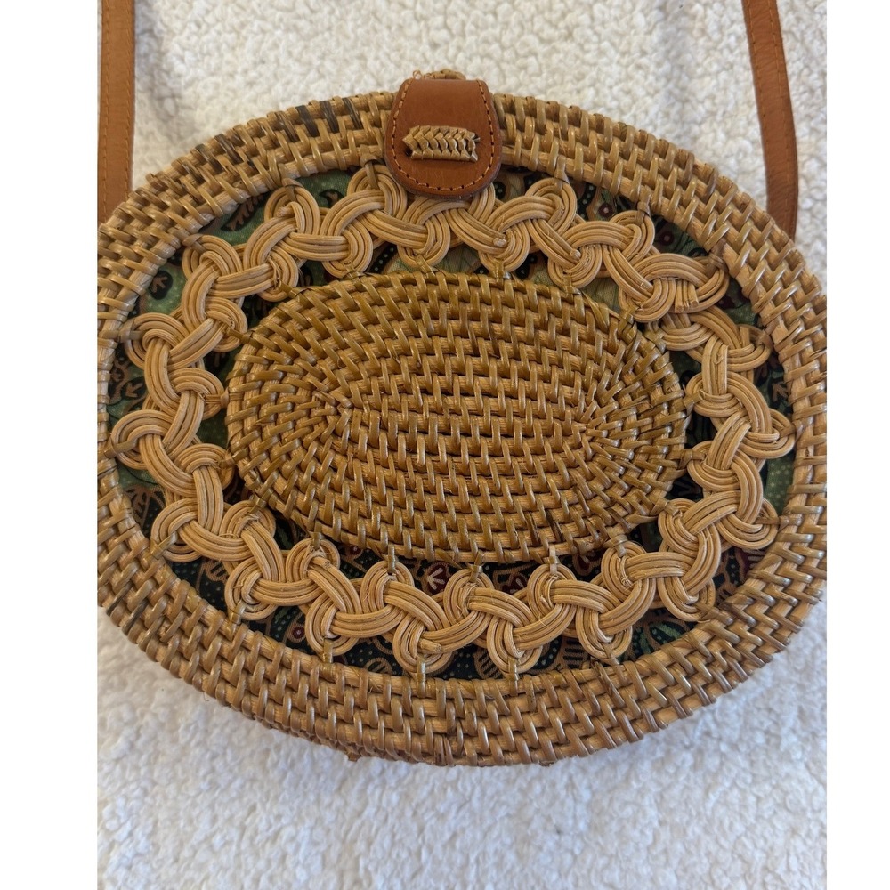 Rattan Crossbody Bag Small Excellent